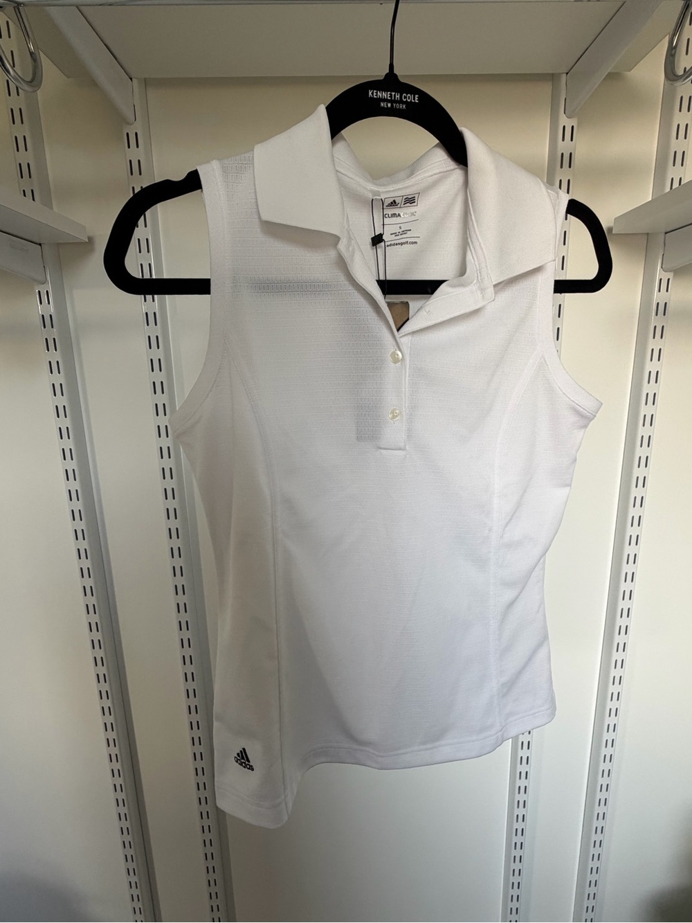 NWT Adidas Women’s White Sleeveless Polo Tennis Top